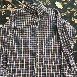 Old Navy Casual Blue and White Plaid Shirt